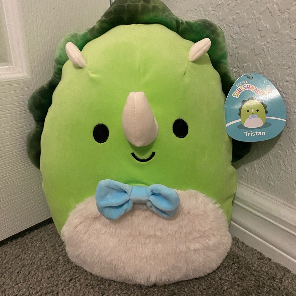 NWT 11” Squishmallow, Tristan the Triceratops Plush